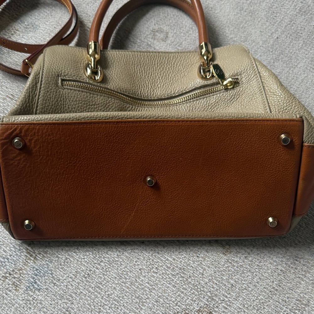 Valentina Beige and Brown Satchel - Picture 5 of 9